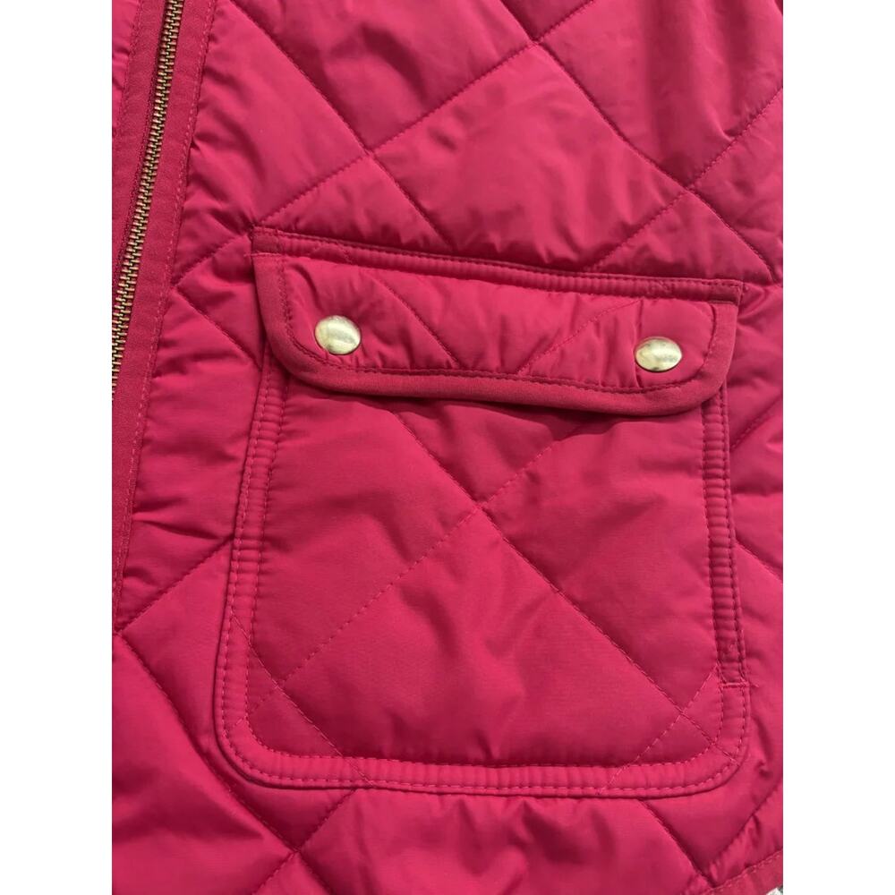 J.Crew Quilted Puffer Vest Raspberry Pink - Picture 3 of 5